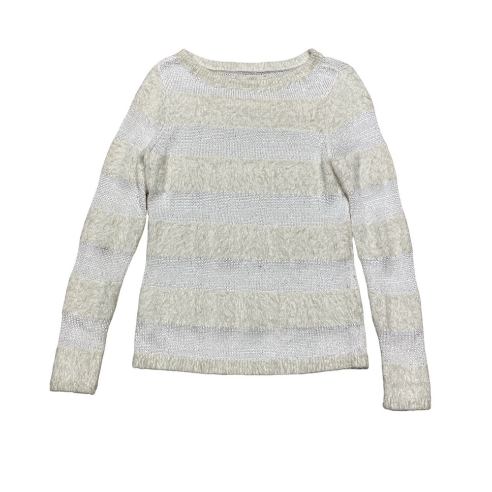 Ann Taylor LOFT Crewneck Sweater Womens M Sequin Long Sleeve Casual Pullover Top